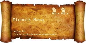 Michnik Masa névjegykártya